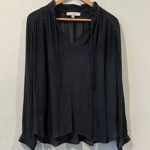 Casual navy blue blouse